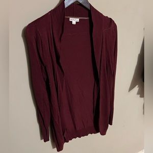 Dark red open front cardigan size L Merona